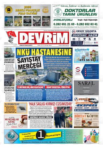Devrim gazetesi ilk sayfası