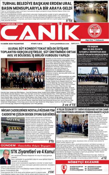 Yörenin Sesi Canik gazetesi ilk sayfası