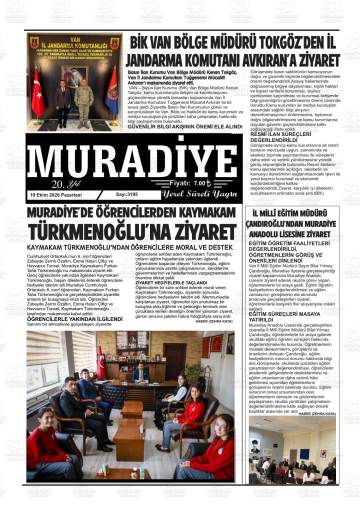 Muradiye gazetesi ilk sayfası