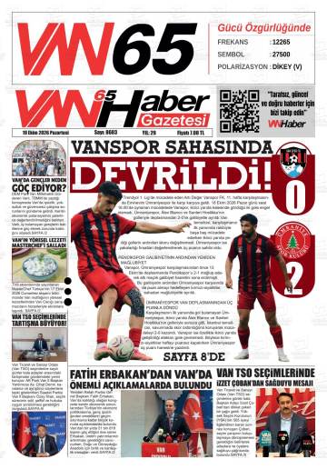 Van65haber gazetesi ilk sayfası
