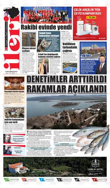 İleri gazetesi ilk sayfası
