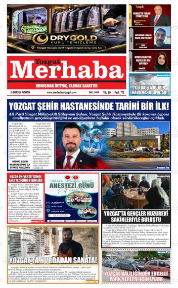 Merhaba Yozgat gazetesi ilk sayfası