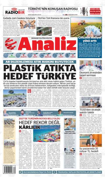 Analiz gazetesi ilk sayfası