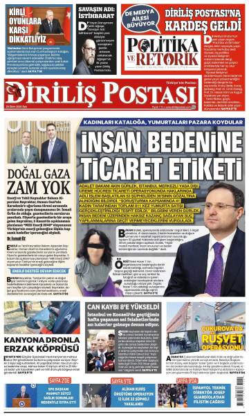 Diriliş Postası gazetesi ilk sayfası