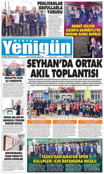 Medya Yenigün gazetesi ilk sayfası