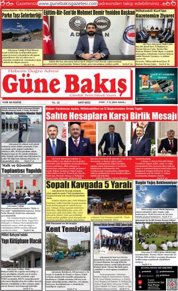 Güne Bakış gazetesi ilk sayfası