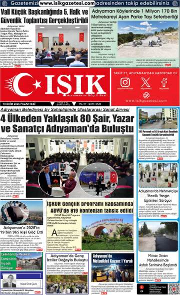Işık gazetesi ilk sayfası