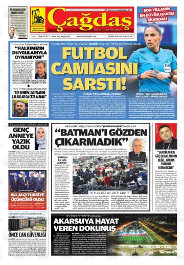 Batman Çağdaş gazetesi ilk sayfası