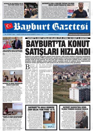 Bayburt gazetesi ilk sayfası