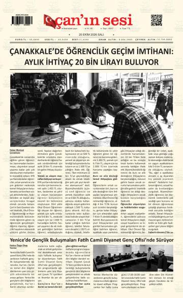 Çanın Sesi gazetesi ilk sayfası