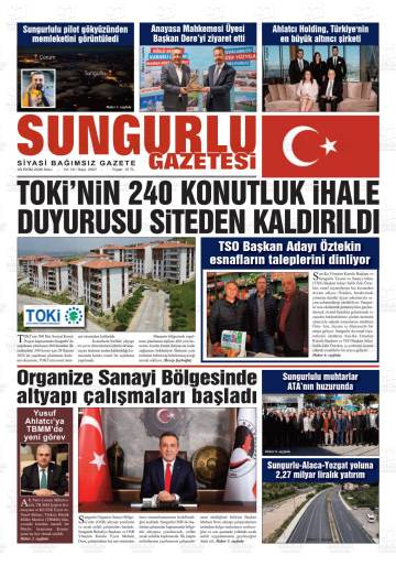 Sungurlu gazetesi ilk sayfası