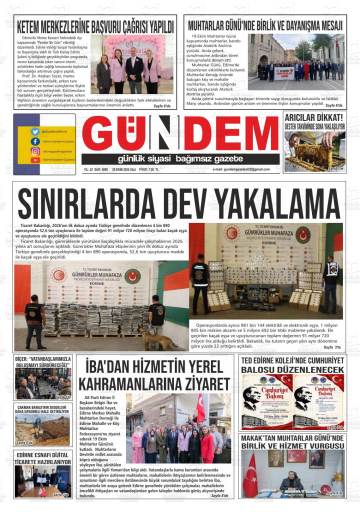 Gündem gazetesi ilk sayfası