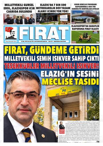 Fırat gazetesi ilk sayfası