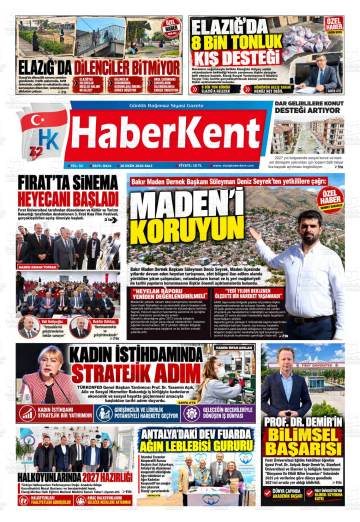 Haberkent gazetesi ilk sayfası