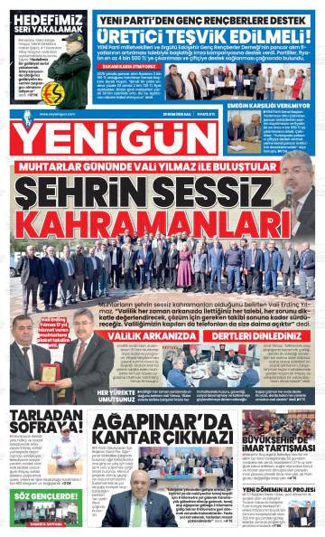 Eskişehir Yenigün gazetesi ilk sayfası