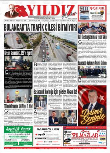 Yıldız Haber gazetesi ilk sayfası