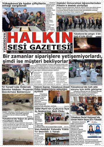 Yüksekova Halkın Sesi gazetesi ilk sayfası