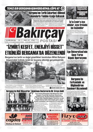 Bakırçay Postası gazetesi ilk sayfası