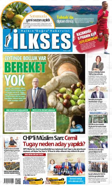 İlkses gazetesi ilk sayfası