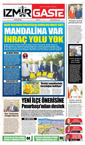 İzmir Gaste gazetesi ilk sayfası