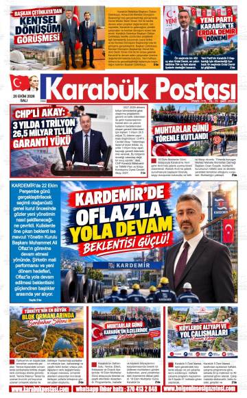 Karabük Postası gazetesi ilk sayfası