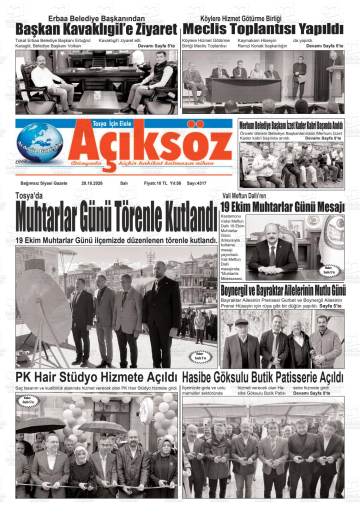 Açıksöz gazetesi ilk sayfası