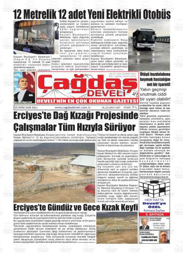 Çağdaş Develi gazetesi ilk sayfası