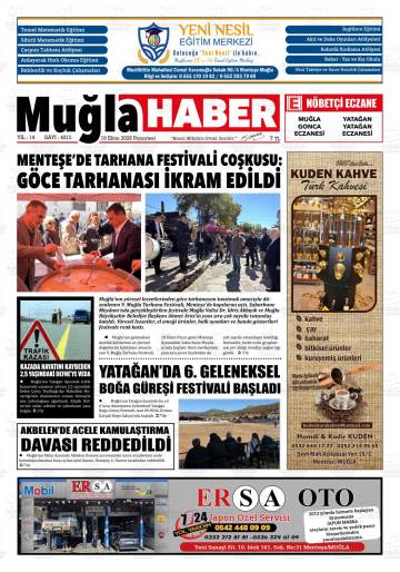 Muğla Haber gazetesi ilk sayfası