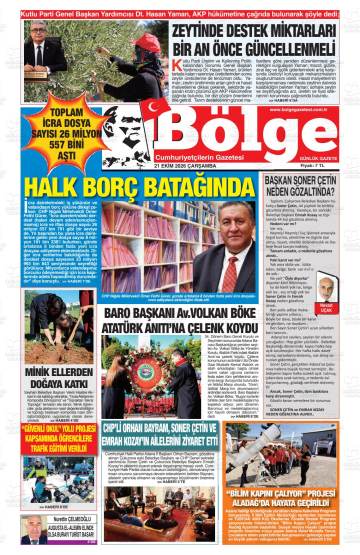 Bölge gazetesi ilk sayfası