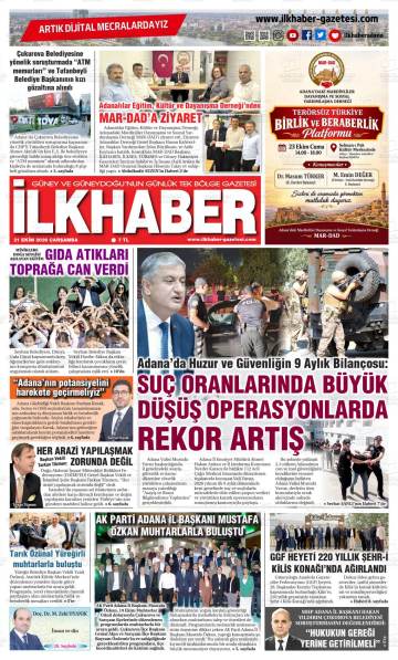 İlkhaber gazetesi ilk sayfası