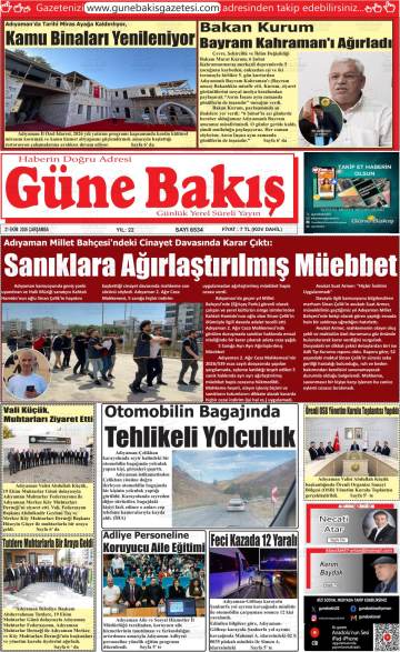 Güne Bakış gazetesi ilk sayfası
