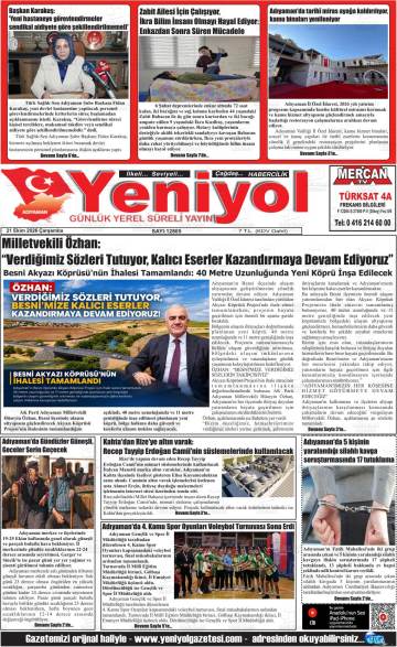 Yeniyol gazetesi ilk sayfası