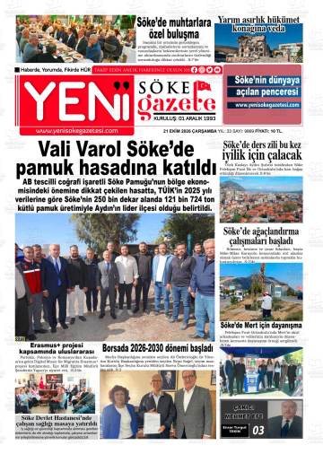 Yeni Söke gazetesi ilk sayfası