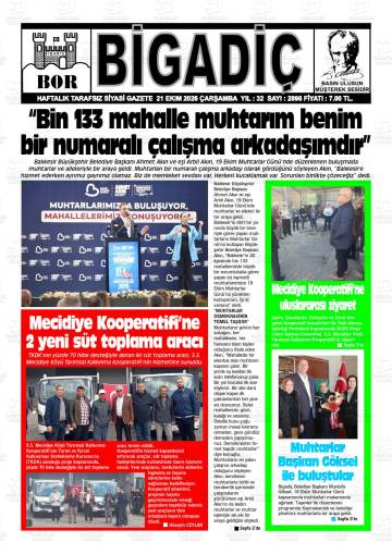 Bigadiç gazetesi ilk sayfası