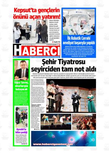 Haberci gazetesi ilk sayfası