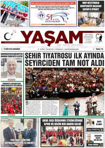 Yaşam gazetesi ilk sayfası