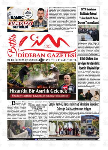Bitlis Dideban gazetesi ilk sayfası