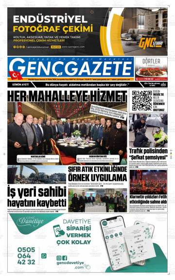Genç Gazete gazetesi ilk sayfası