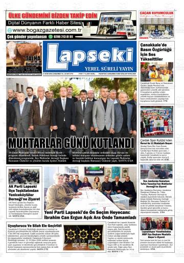 Lapseki gazetesi ilk sayfası