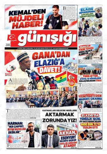 Günışığı gazetesi ilk sayfası