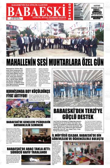 Babaeski Gündem gazetesi ilk sayfası