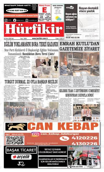 Hürfikir gazetesi ilk sayfası
