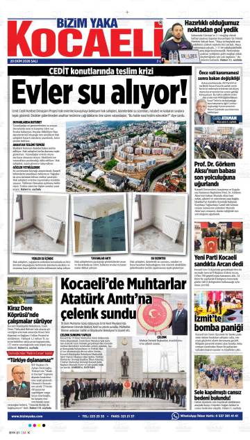 Bizim Yaka Kocaeli gazetesi ilk sayfası