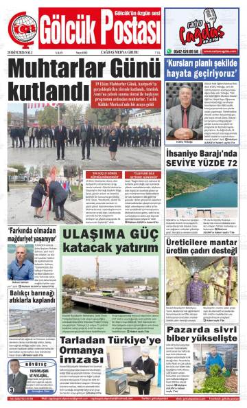 Gölcük Postası gazetesi ilk sayfası