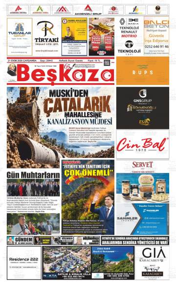 Beşkaza gazetesi ilk sayfası