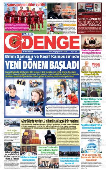 Haberde Denge gazetesi ilk sayfası