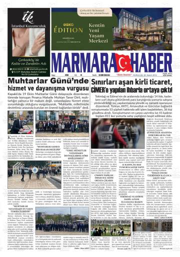 Marmara Haber gazetesi ilk sayfası