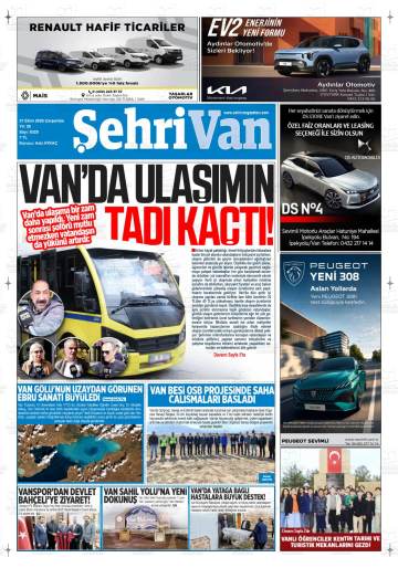 Şehrivan gazetesi ilk sayfası
