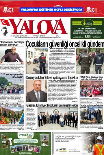 Yalova gazetesi ilk sayfası