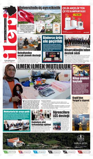 İleri gazetesi ilk sayfası